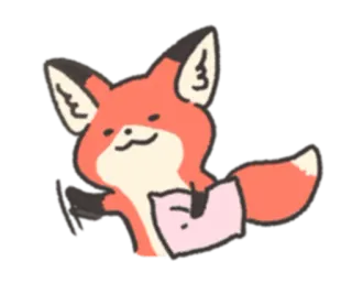 ✋ 狐狸, 卡通, 可爱, 动物 telegram sticker