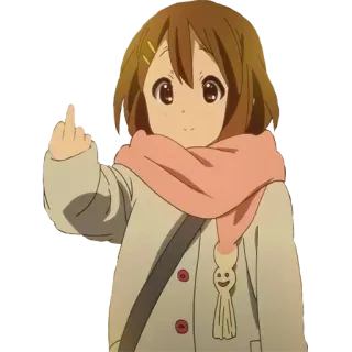 🖕 Anime, Fille, Doigt d'honneur, Offensant whatsapp sticker