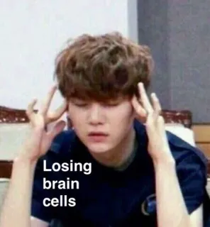 😩 Losing brain cells Meme, Perdendo neurônios, Engraçado, Humor, Confusão, Pensando whatsapp sticker