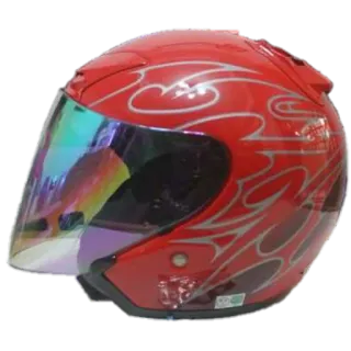 🤕 kask, motocykl, czerwony, bezpieczeństwo, odzież ochronna telegram sticker