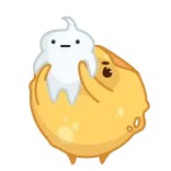 😊 น่ารัก, ผี, หยด, คาวาอิ, การ์ตูน whatsapp sticker