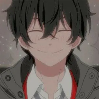 🏷 аниме, мальчик, улыбающийся, мультфильм, милый telegram sticker
