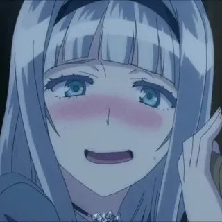 🕸 anime, kobieta, dziewczyna, płacz, rumieniący się telegram sticker
