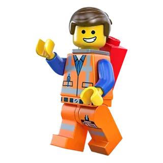 😀 Emmet Brickowski The Lego Movie lego, emmet, film, brickowski, personaggio, giocattolo telegram sticker