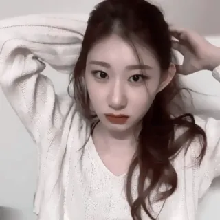 💠 女性, ポートレート, アジア, 韓国, 女性, 人物 whatsapp sticker