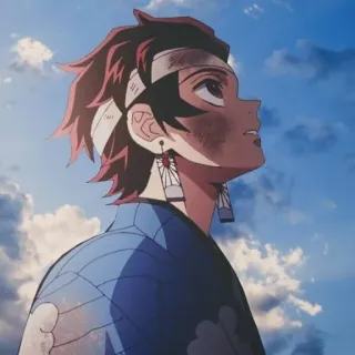 💓 Tanjiro Kamado Demon Slayer อนิเมะ, ดาบพิฆาตอสูร, ทันจิโร่, ตัวละคร, มังงะ telegram sticker