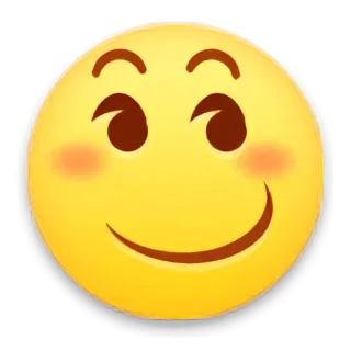 😉 Emoji, Uśmiech, Uśmiech, Rumieniec telegram sticker