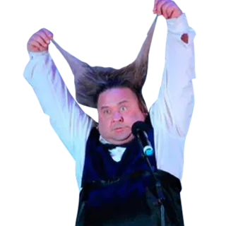 🙆‍♂️ мужчина, артист, смешной, микрофон, комедия telegram sticker