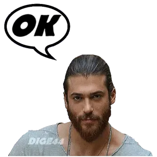 🆗 OK ok, pria, gelembung ucapan whatsapp sticker