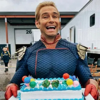 🎂 Homelander The Boys Homelander, The Boys, super-herói, bolo, vilão, Amazon Prime, série telegram sticker