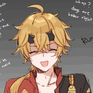 🍡 what? dogs are better right? anime, postać, pies, dymek telegram sticker