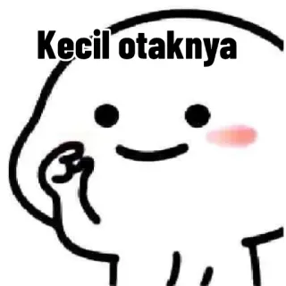 🤣 Kecil otaknya cartoon, kleine hersenen, hoofd, figuur, schattig telegram sticker