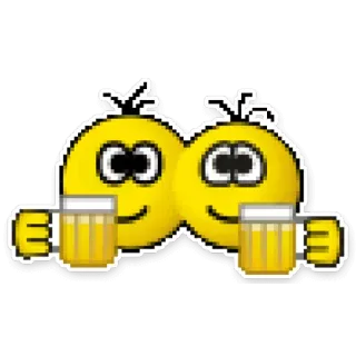 🍻 bia, cạn ly, đồ uống, bạn bè, tiệc tùng, pixel art telegram sticker