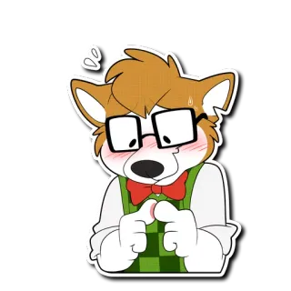 😰 Furry, Antropomórfico, Dibujos animados, Lindo, Personaje, Nervioso telegram sticker