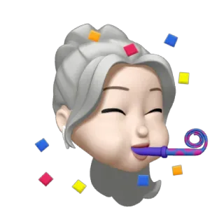 💍 confetti, party, celebration, emoji, 3D, avatar telegram sticker
