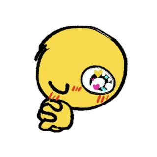 😳 Emoji, Carino, Arrossendo, Giallo, Amore, Adorabile telegram sticker