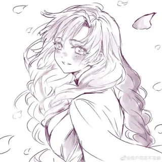 💕 anime, manga, art, drawing, illustration telegram sticker