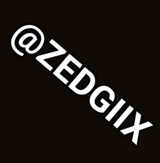 🌟 @ZEDGIIX ชื่อผู้ใช้, โซเชียลมีเดีย, ดำ, ขาว, ข้อความ telegram sticker
