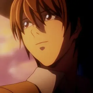 😈 Light Yagami Death Note Anime, Manga, Death Note, Light Yagami, Personaggio, Animazione, Ritratto telegram sticker