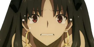 😭 Rin Tohsaka Fate/stay night anime, llorando, triste, chica, Fate, Rin telegram sticker
