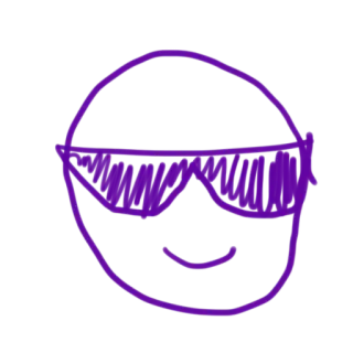 😎 smiley, rosto, óculos de sol, legal, emoticon, rabisco, desenho whatsapp sticker