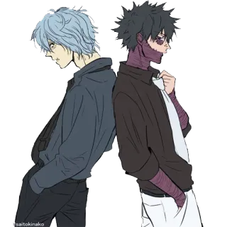 ❤️ Shigaraki Tomura My Hero Academia Аниме, Манга, Моя геройская академия, Шигараки Томура, Даби, Лига Злодеев, Фанатское творчество whatsapp sticker