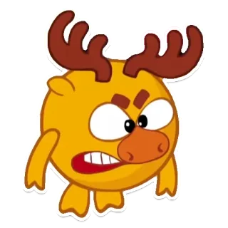 😡 Kreskówka, Zły, Postać, łoś, Byk telegram sticker