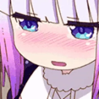 😭 Kanna Kamui Miss Kobayashi's Dragon Maid Anime, Cartone animato, Kanna, Drago, Cameriera, Carino, Kawaii telegram sticker
