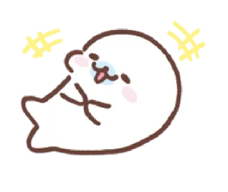 💝 foca, fofo, animal, desenho animado telegram sticker