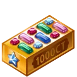 🧱 1000CT gems, jewels, treasure, gold, currency, reward, rpg, loot telegram sticker