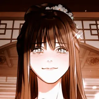 ☀️ Anime, Mulher, Chorando, Retrato, Asiática, Triste, Ilustração whatsapp sticker