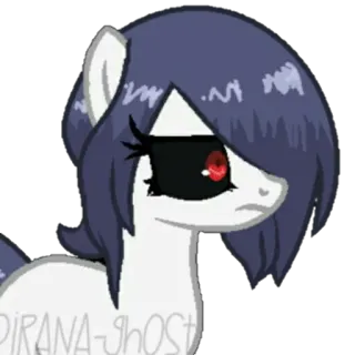 🙁 포니, 애니메이션, 만화, 귀여운, 스티커, 캐릭터, 일러스트 telegram sticker