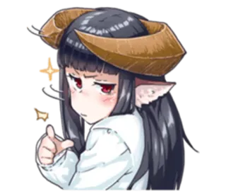 😩 anime, ragazza, corna, carino, demone telegram sticker