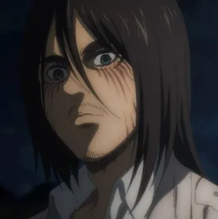 🖤 Eren Yeager Attack on Titan アニメ, 進撃の巨人, エレン・イェーガー, キャラクター, 漫画 telegram sticker