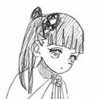 🌸 anime, manga, sketch, girl, drawing telegram sticker
