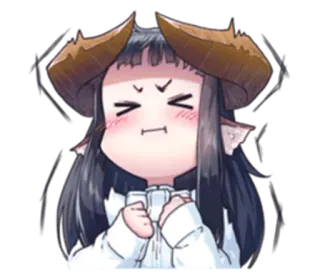 😣 Ragazza anime, Corna da diavolo, Carino, Arrabbiato, Anime, Manga telegram sticker