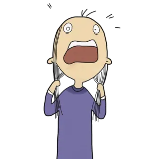😱 Kartun, Karakter, Marah, Terkejut, Kaget, Ekspresi, Emosi telegram sticker