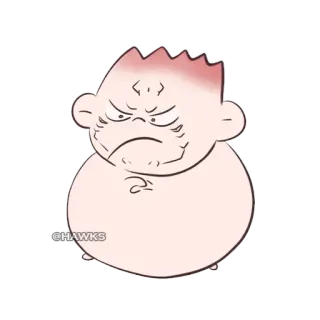 ⚪️ @HAWKS Kartun, Marah, Meme, Lucu, Karakter telegram sticker
