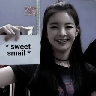 😊 * sweet smail * 微笑, 甜美, 女孩, 可爱, kpop telegram sticker