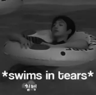 📎 *swims in tears*
첨벙 Traurigkeit, Weinen, Pool, Schwimmreifen, Depression telegram sticker