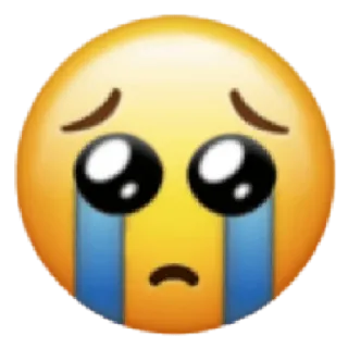 😢 絵文字, 悲しい, 泣く, 涙, 感情的 telegram sticker