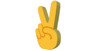 ✌️ peace, victory, hand gesture, emoji telegram sticker