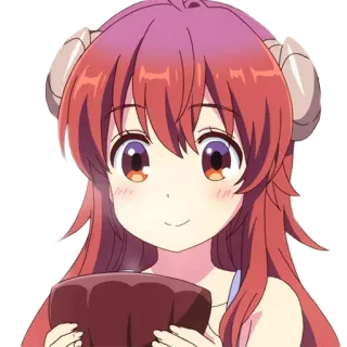 😊 Shamiko Machikado Mazoku อนิเมะ, สาวปีศาจ, น่ารัก, เขา, ชามิโกะ, Machikado Mazoku whatsapp sticker