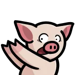 🐖 cerdo, animal, dibujos animados, divertido, lindo whatsapp sticker