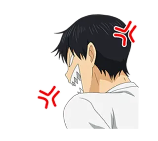 💢 怒り, 漫画, アニメ, 激怒, 動揺, イライラ, 怒り telegram sticker