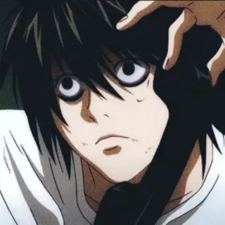 📞 L Death Note Аниме, Death Note, L, Детектив, Манга whatsapp sticker