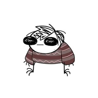 🙂 мультфильм, рисунок, персонаж, иллюстрация, ленивец whatsapp sticker