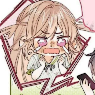 🧸 pleurer, animé, manga, triste, émotionnel, dessin animé telegram sticker
