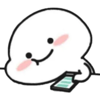 🥺 sticker, cartoon, cute, blob, smartphone, emoji telegram sticker