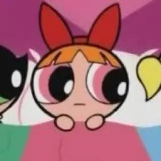 😐 Blossom The Powerpuff Girls мультфильм, девушка, розовый, супергерой, powerpuff telegram sticker